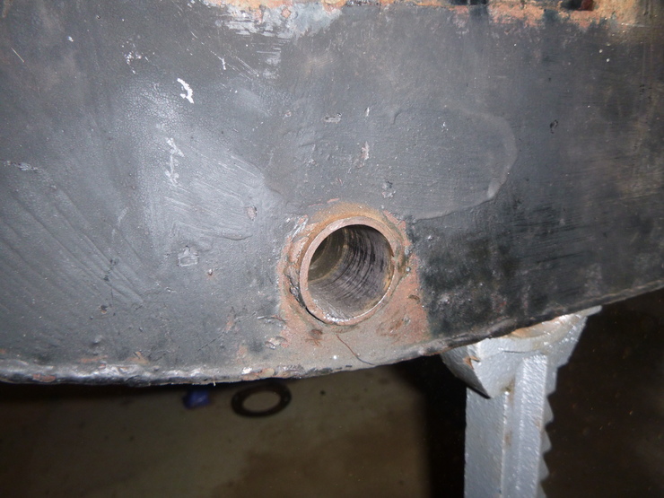 Bushing hole in chassis