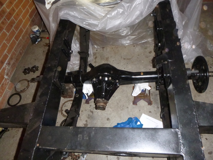 Overview of rear axle installation