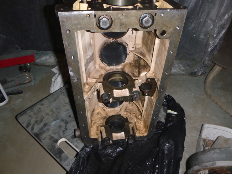 Interior of engine block