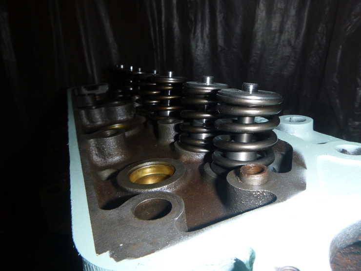Close-up of valves and valve springs