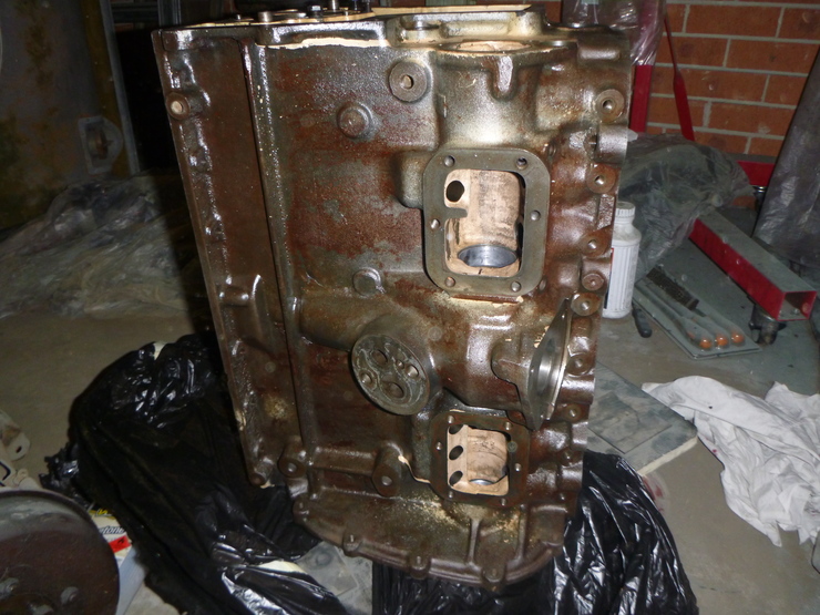 Right-hand side of engine block