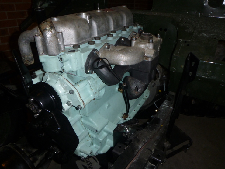 Front view of engine