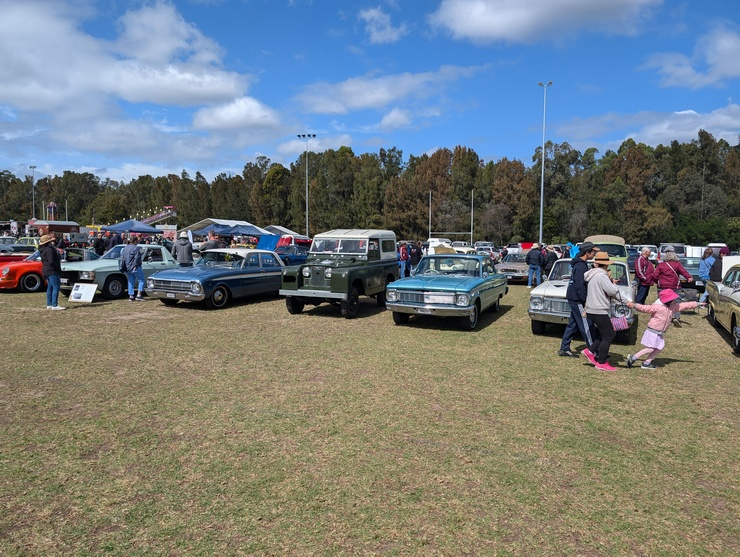 Series II Land Rover at outdoor car show